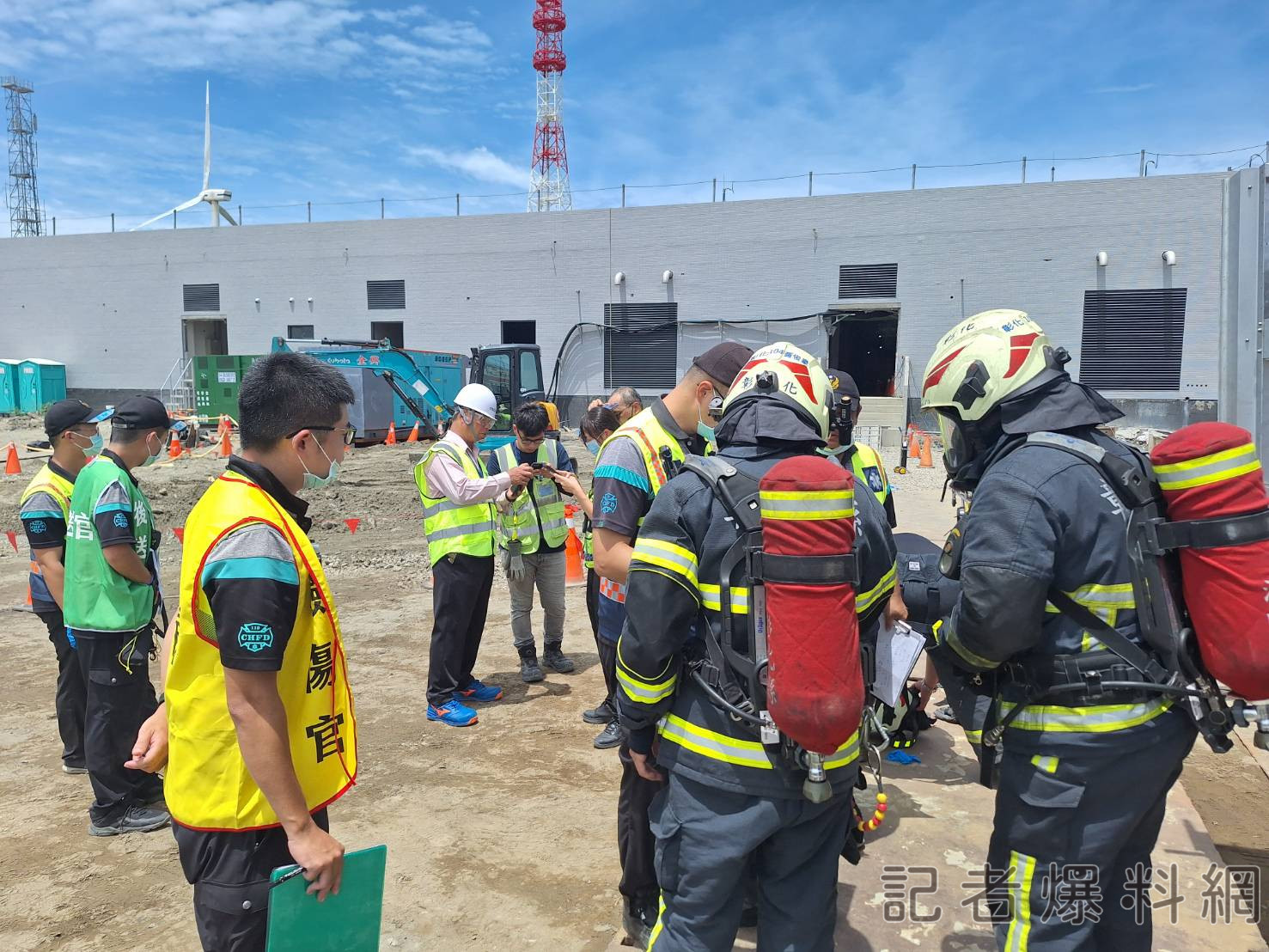 彰濱離岸風電陸域降壓站 驚傳消防用CO2外洩14人送醫