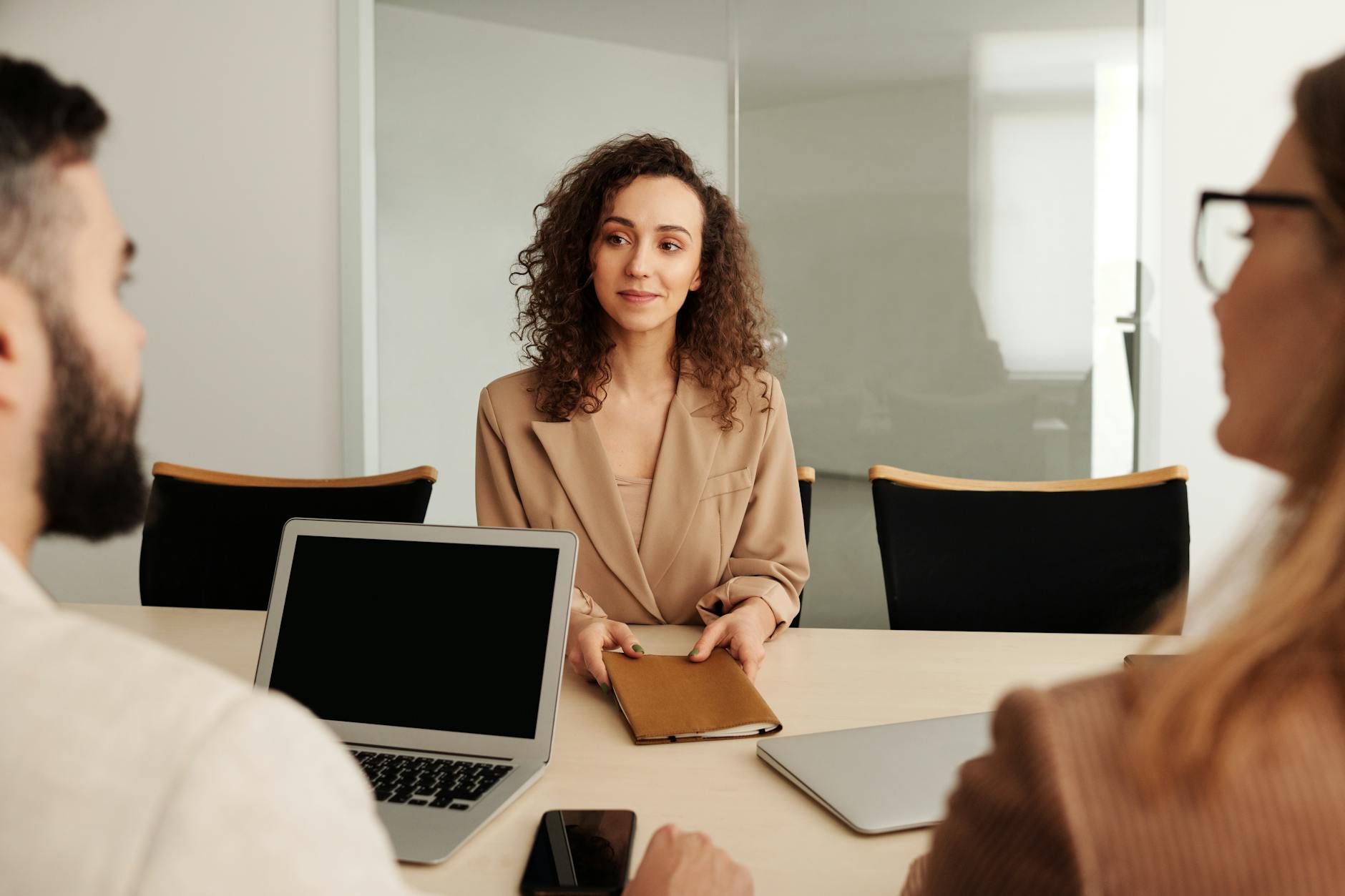 woman in a job interview