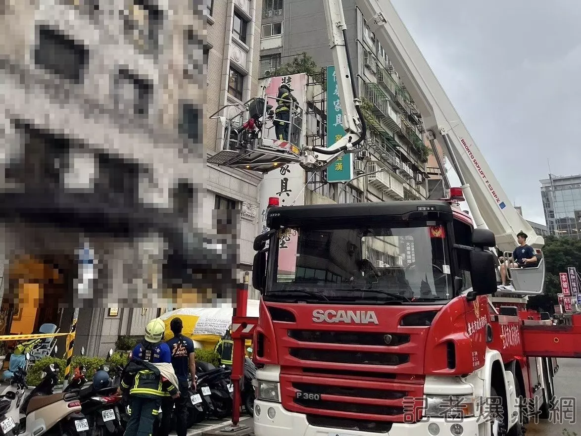 ▲台北市中正區南昌路二段，今（22）日16時許驚傳墜樓意外。（翻攝畫面）