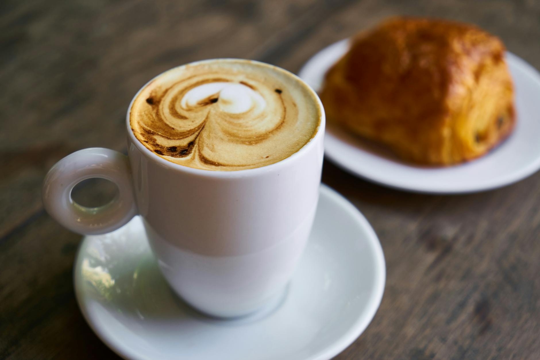 cup of coffee and bread