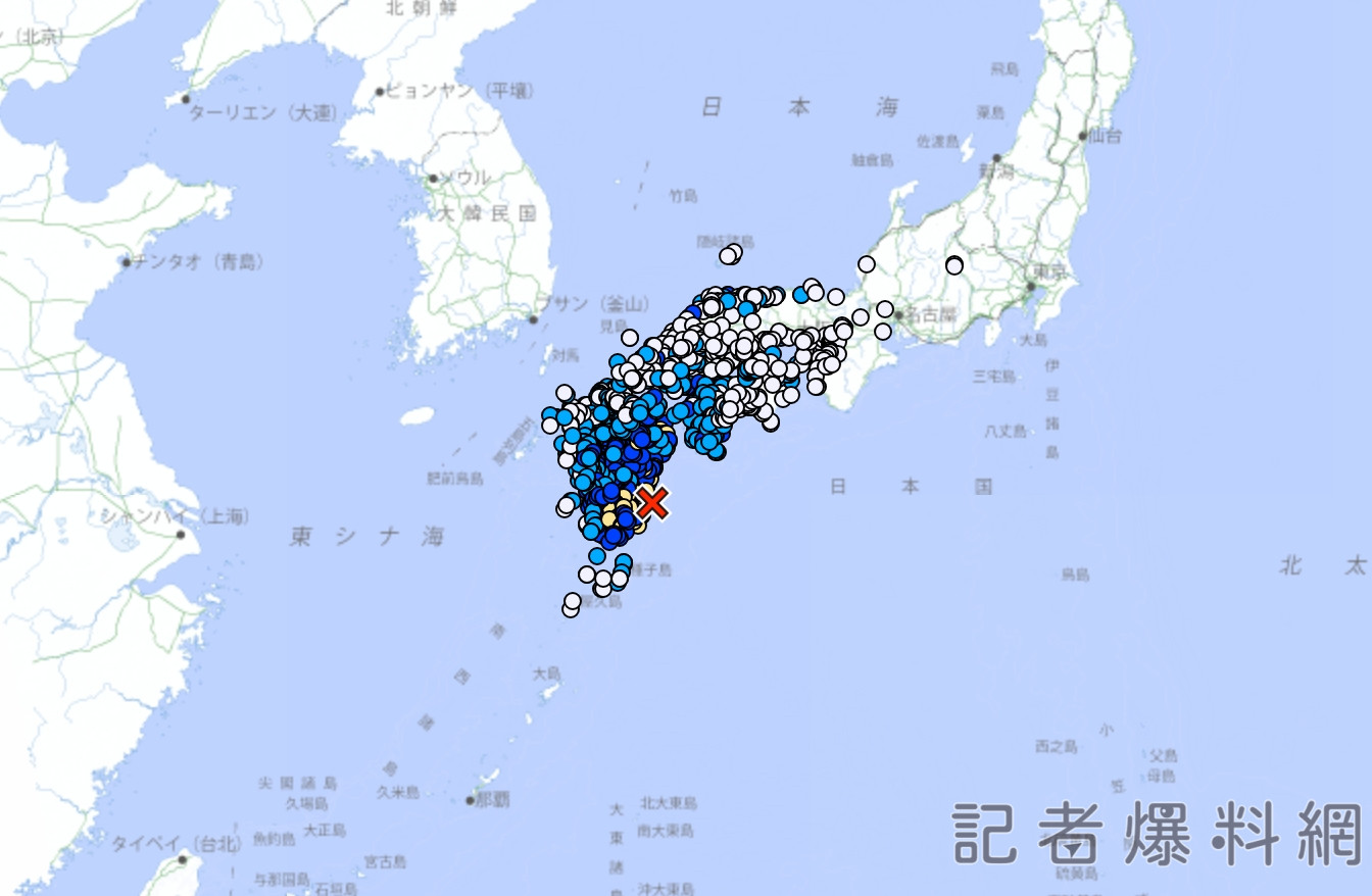 日本九州宮崎日向灘發生規模6.9地震 高知縣與宮崎縣發布海嘯警報